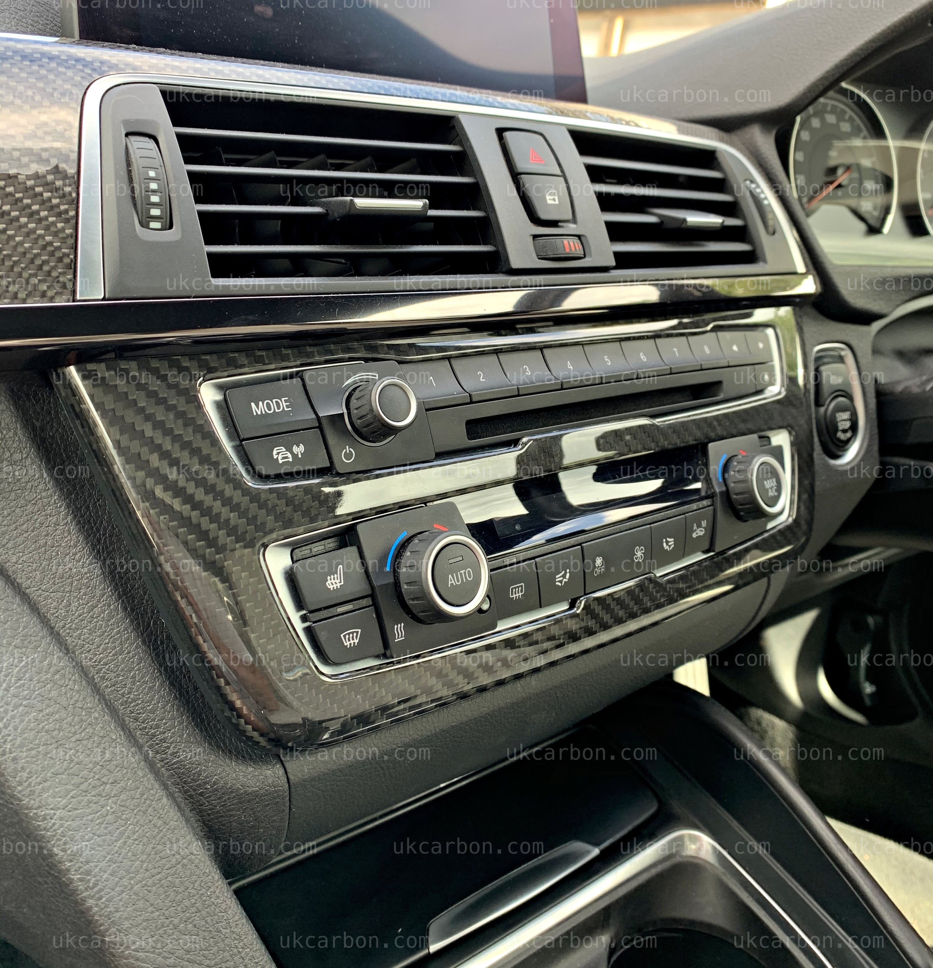 BMW M4 Carbon Fibre Interior Air Vent Dashboard Trim Cover F82 F83 by UKCarbon