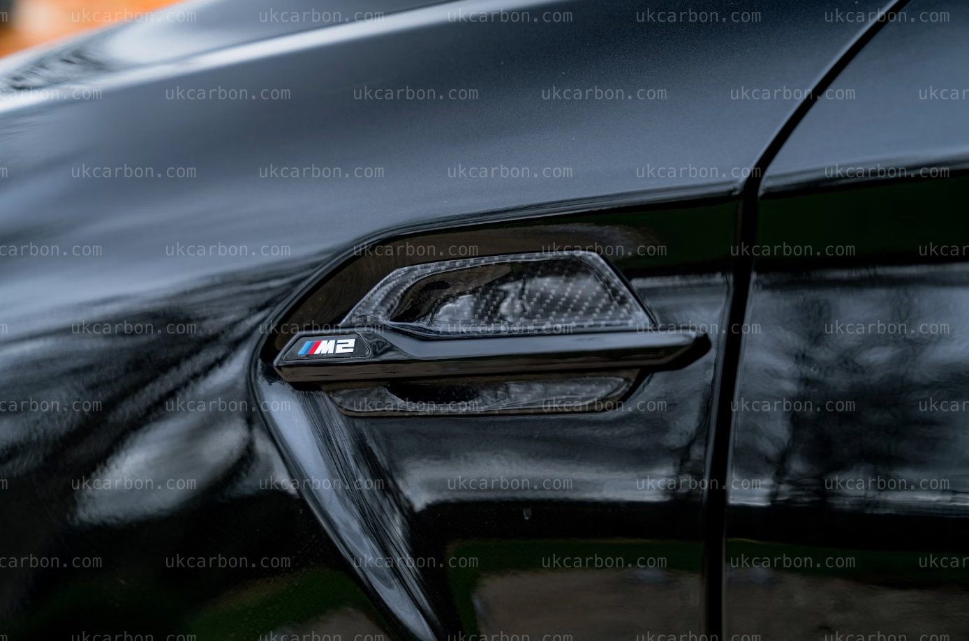 BMW M2 Carbon Fender Vents Grille Cover Trim Replacement Fibre F87 by UKCarbon