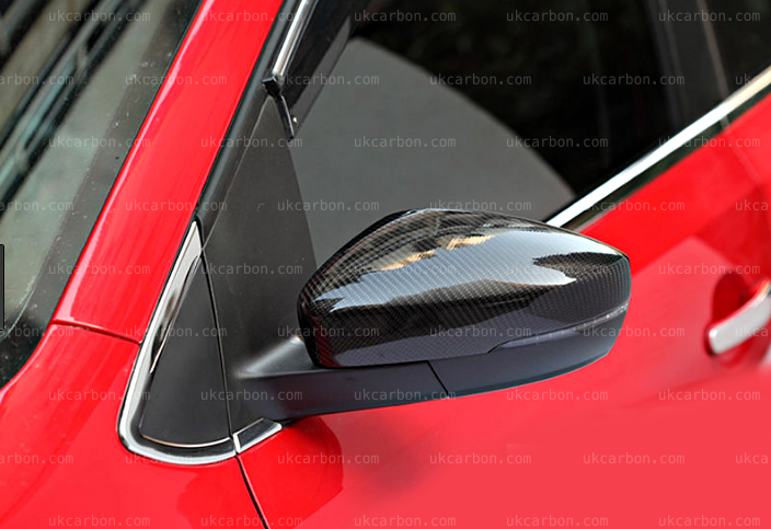 Volkswagen VW Polo Carbon Fibre Wing Mirror Cover Replacements 6R 6C by UKCarbon