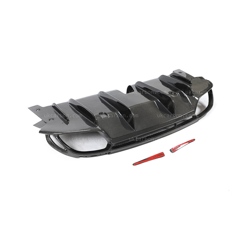 Alfa Romeo Giulia Diffuser Carbon Fibre Qaudrifolio Style Kit by UKCarbon