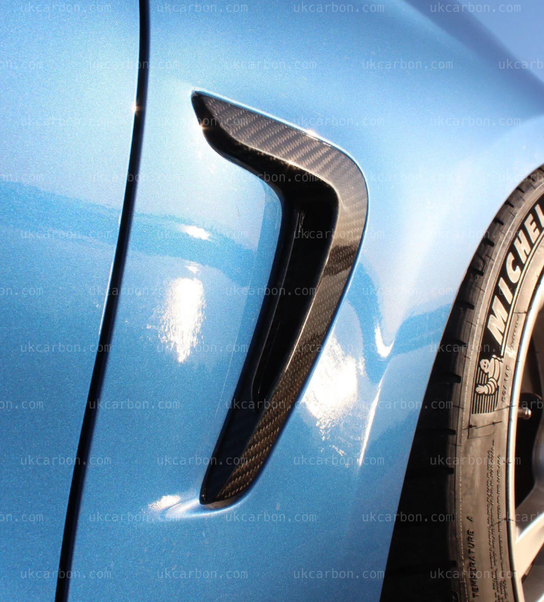 BMW 3 Series Carbon Fibre Fender Vents Cover Trim Replacement F30 by UKCarbon