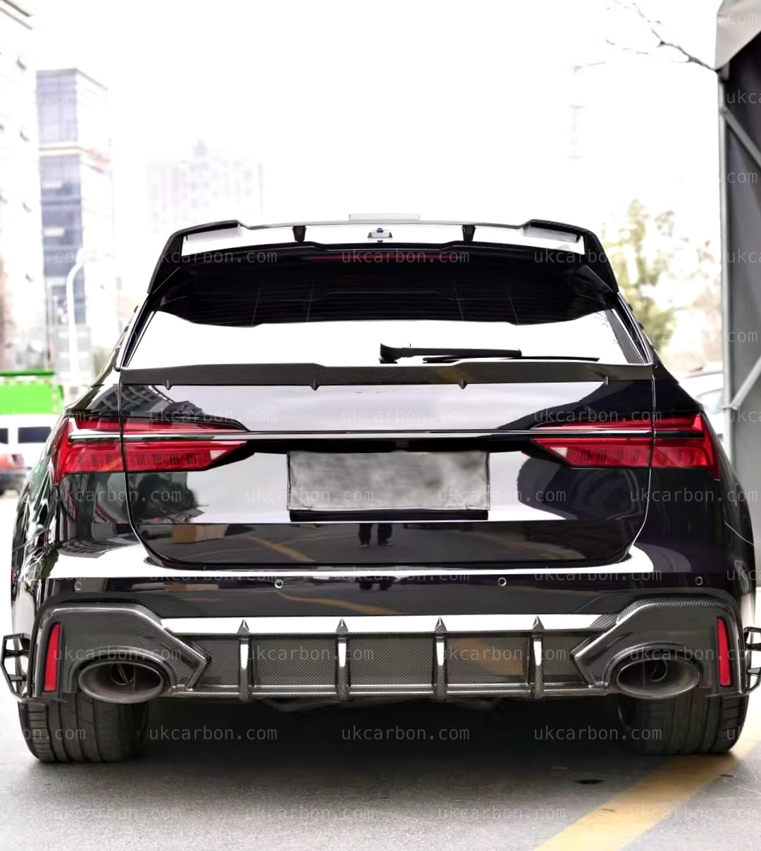 Audi RS6 C8 Body Kit Carbon Fibre Splitter Diffuser Side Skirt Spoiler by UKCarbon