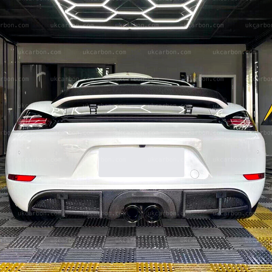 Porsche 718 Diffuser Carbon FIbre Cayman Boxster 16-18 by UKCarbon