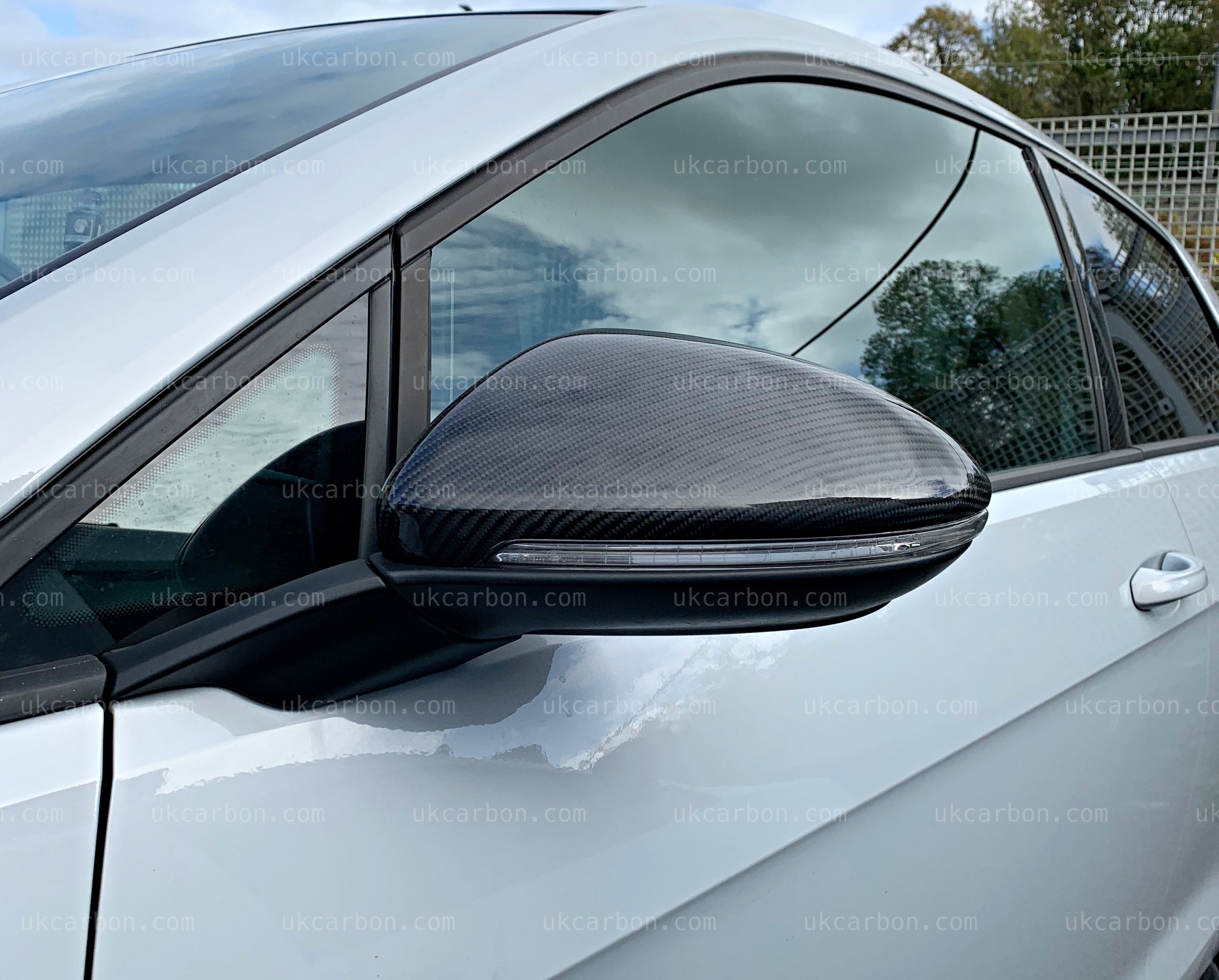 UKCARBON Carbon Fibre Wing Mirror Cover Replacements For VW Golf MK7 GTI R