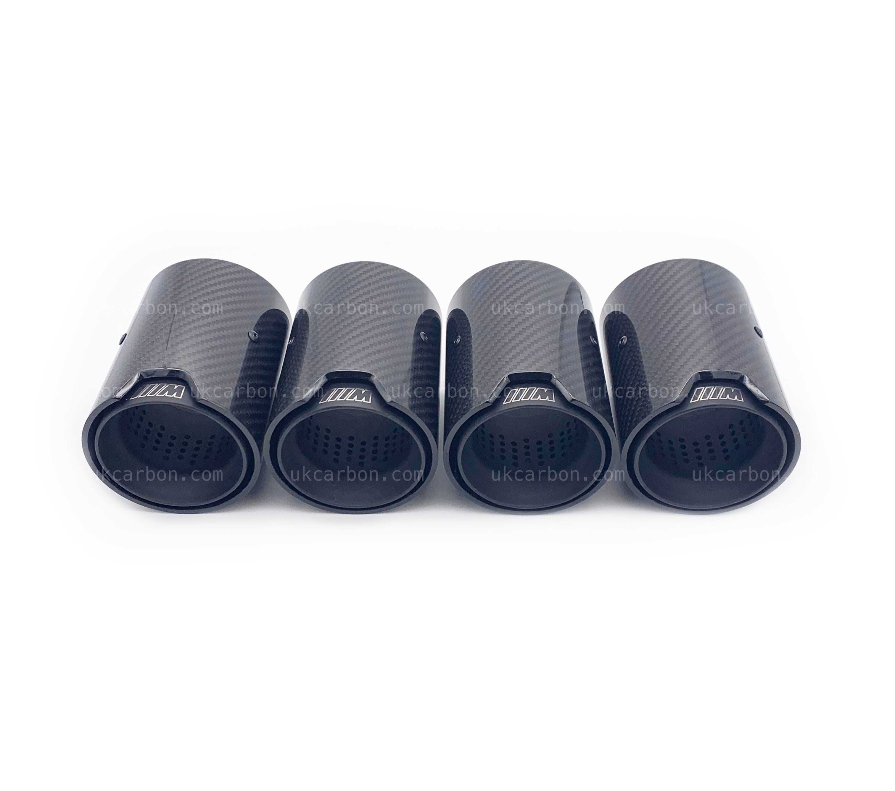 BMW M2 M3 M4 Carbon Exhaust Tips Black Fibre MP MPE F87 F80 F82 F83 by UKCarbon