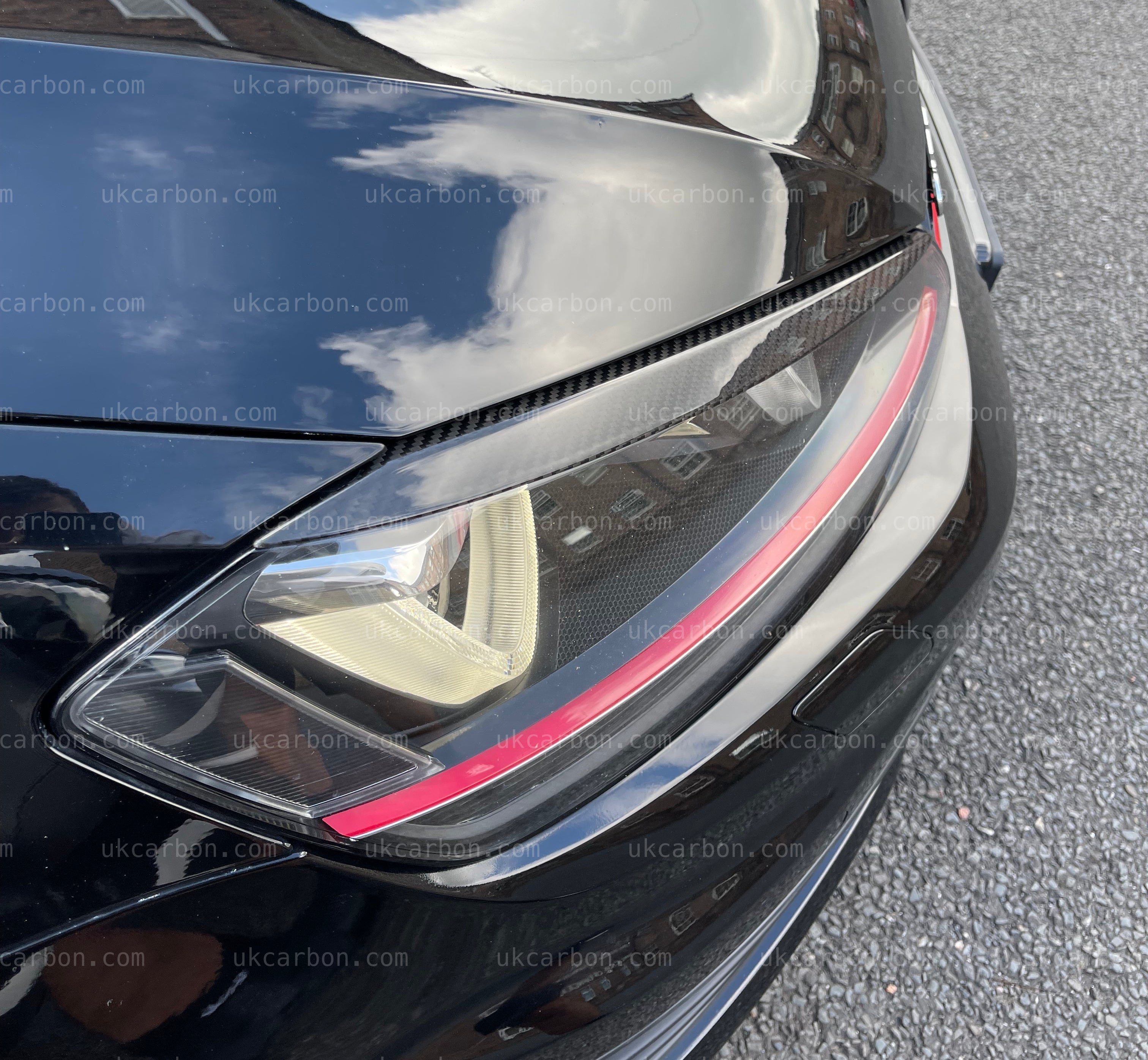 Volkswagen Golf Carbon Fibre Headlight Eyelids Trim VW MK7 GTD GTI R by UKCarbon