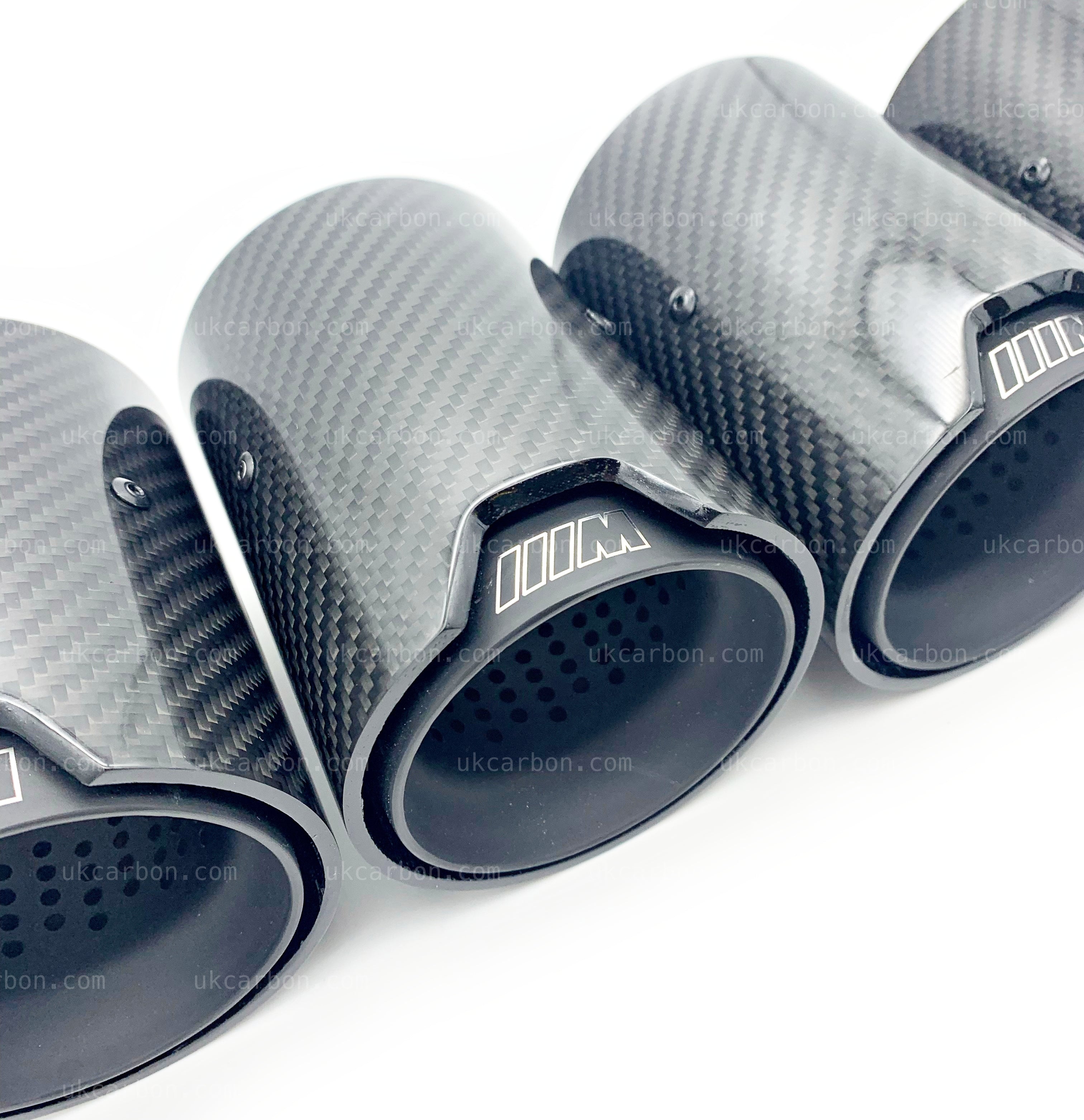 BMW M2 M3 M4 Carbon Exhaust Tips Black Fibre MP MPE F87 F80 F82 F83 by UKCarbon