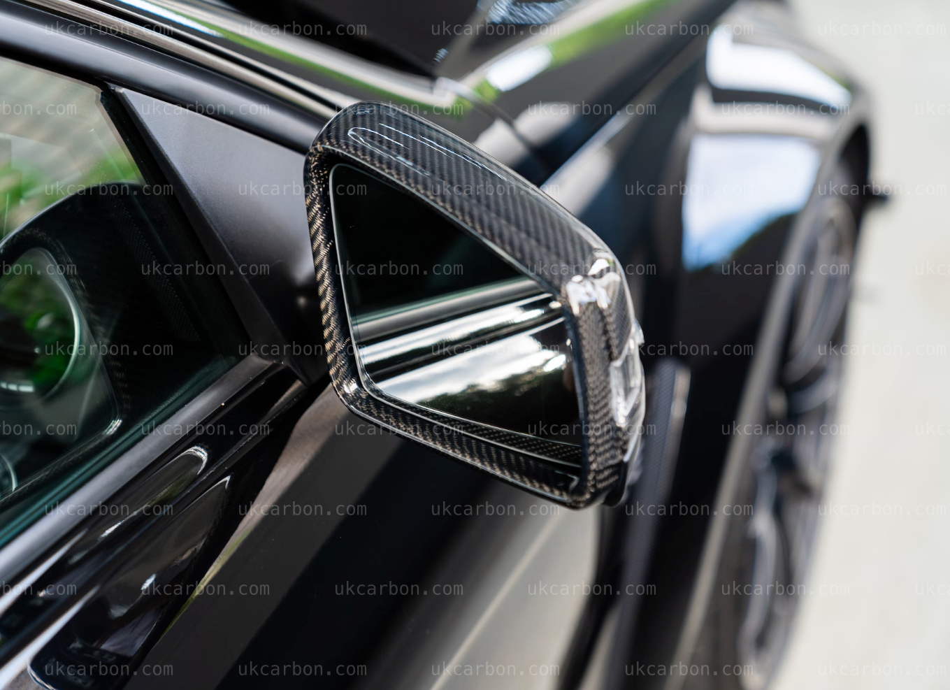 Mercedes Benz C E Class Carbon Fibre Mirror Cover Replacements by UKCarbon