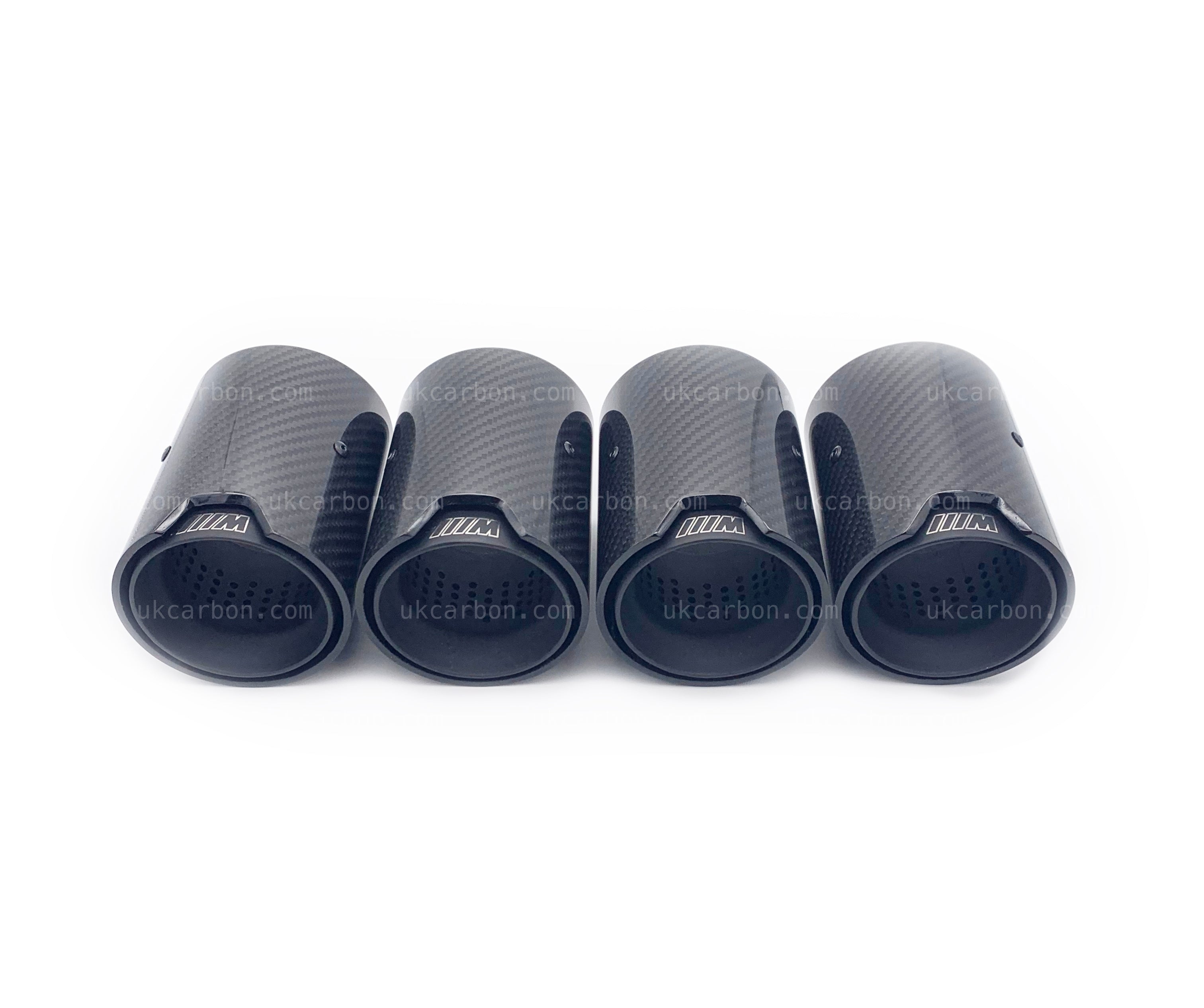 BMW M2 M3 M4 Carbon Exhaust Tips Black Fibre MP MPE F87 F80 F82 F83 by UKCarbon