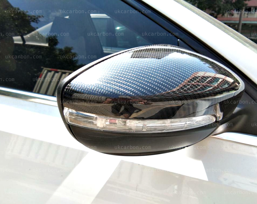 Volkswagen VW Scirocco Carbon Fibre Wing Mirror Cover Replacements by UKCarbon