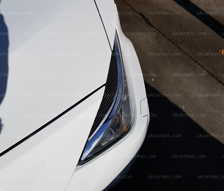BMW 3 Series Real Carbon Fibre Headlight Eyelids Trim F30 M Sport by UKCarbon