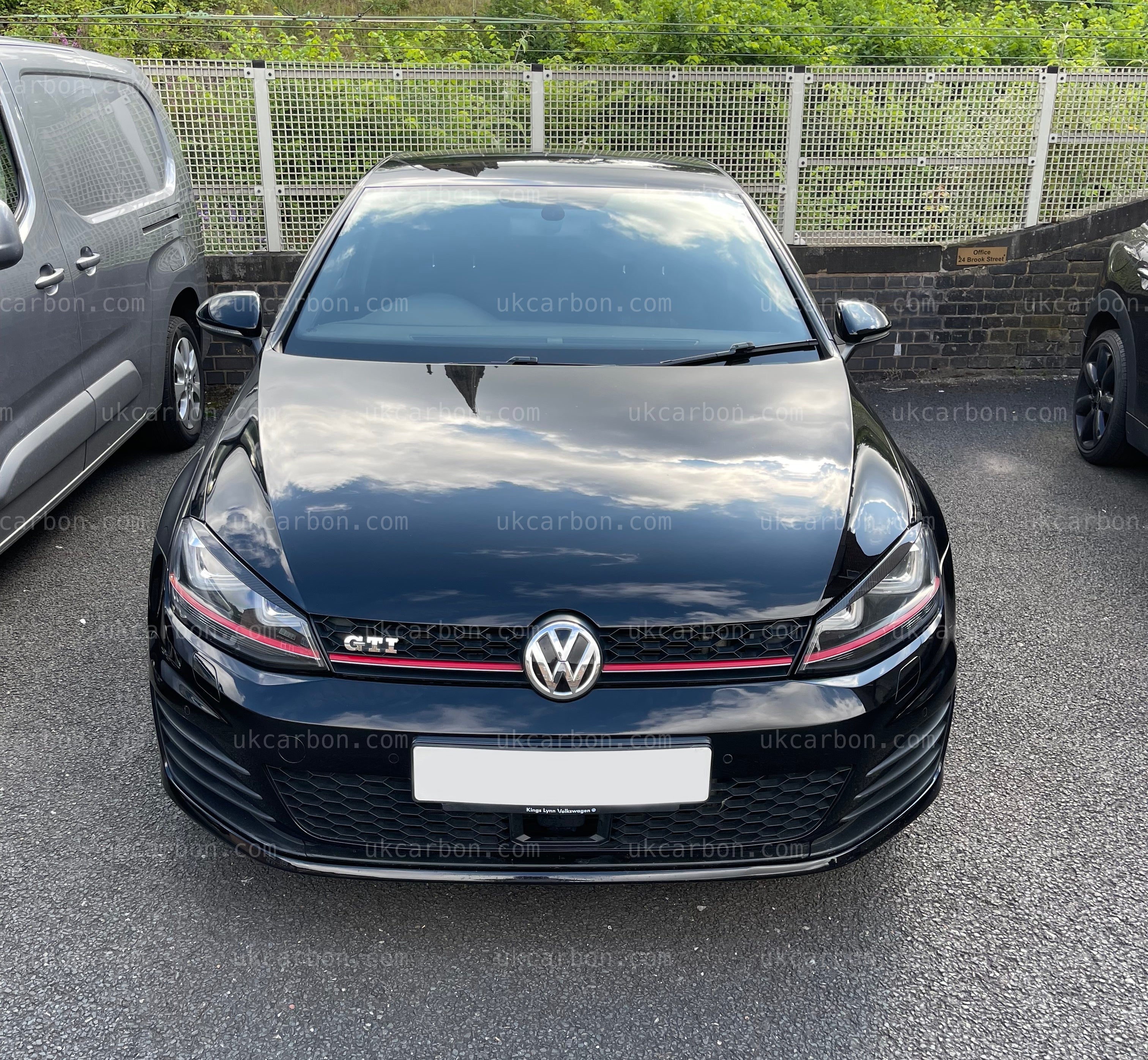 Volkswagen Golf Carbon Fibre Headlight Eyelids Trim VW MK7 GTD GTI R by UKCarbon