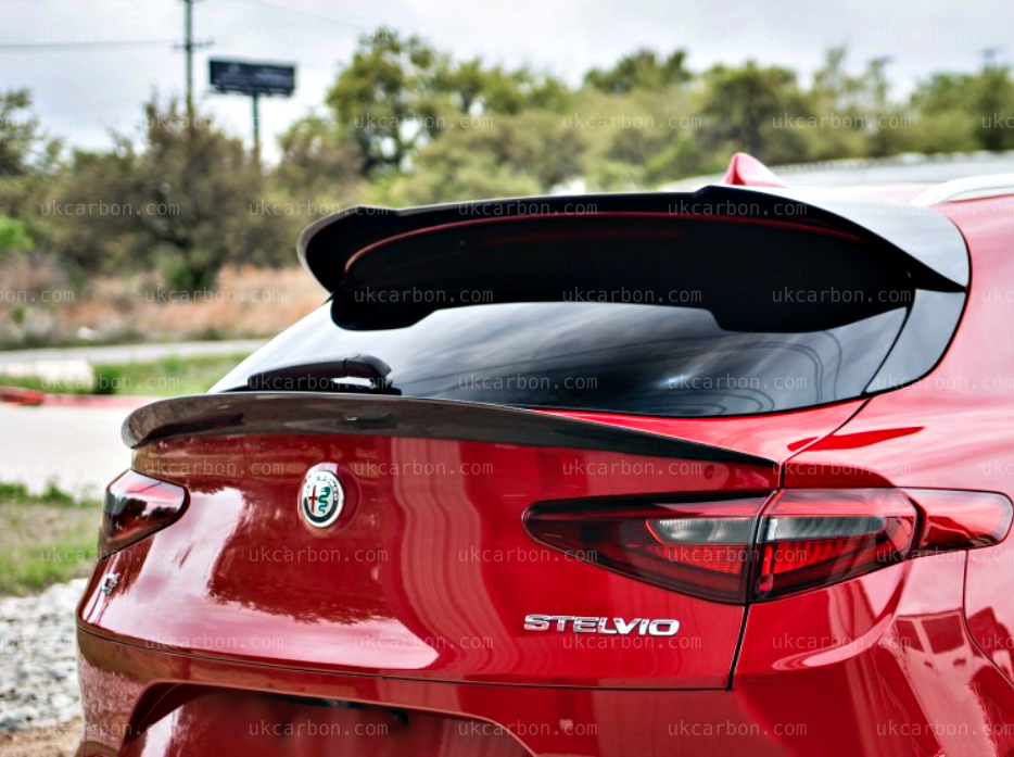 Alfa Romeo Stelvio Middle Carbon Fibre Spoiler by UKCarbon