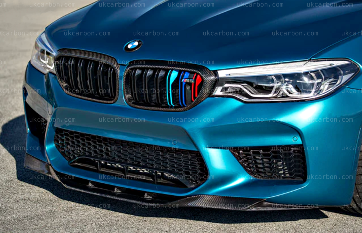 BMW F90 M5 Carbon Fibre RKP Style Front Bumper Splitter Lip Kit by UKCarbon