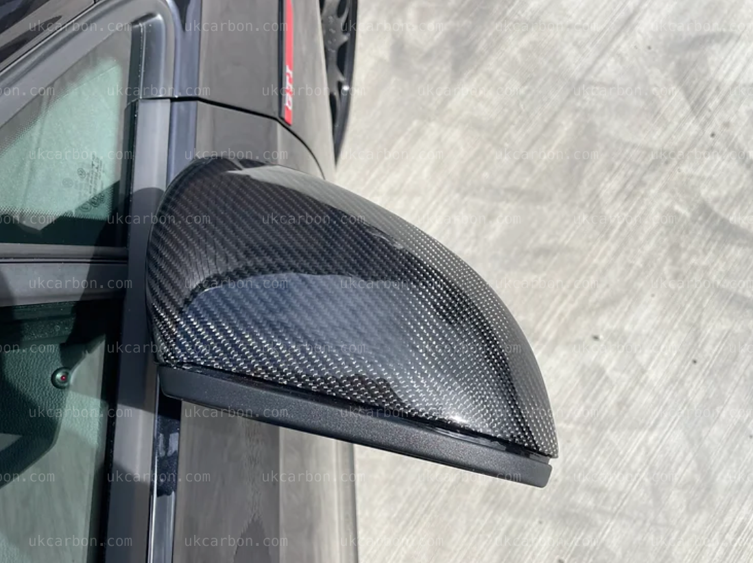 Volkswagen Golf GTI R Carbon Fibre Wing Mirror Cover Lane Assist MK8 by UKCarbon