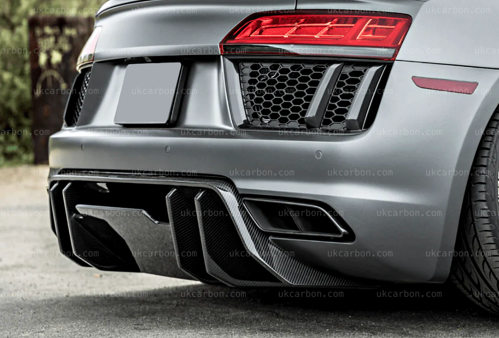Audi R8 V8 V10 Plus Carbon Fibre Rear Diffuser Vorsteiner Style by UKCarbon