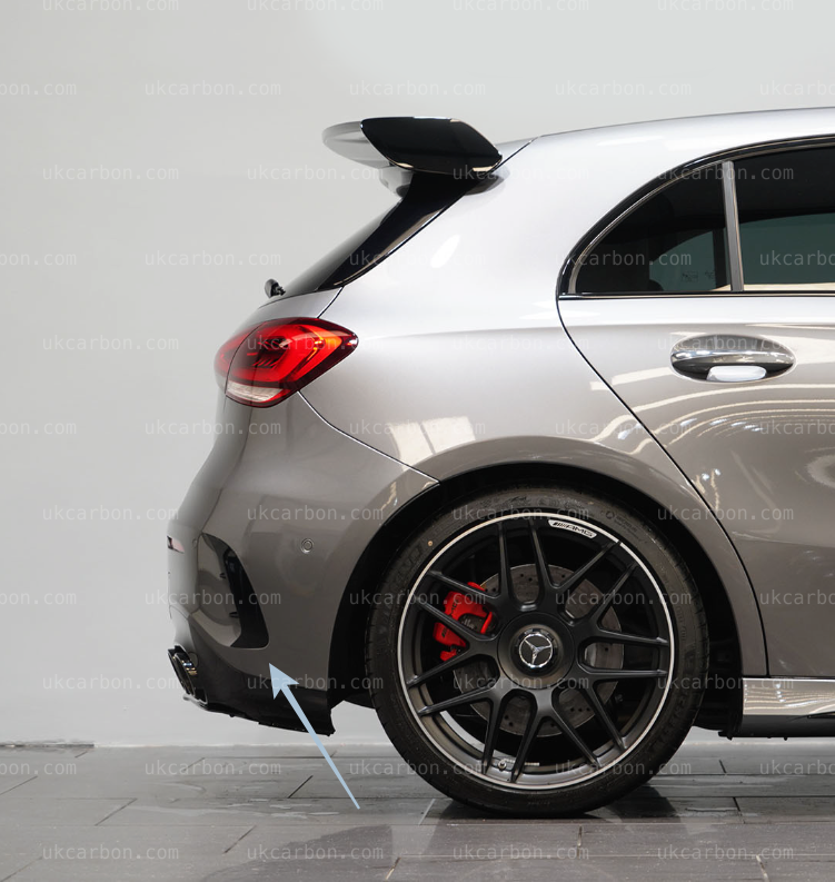Mercedes Benz A Class A35 Rear Bumper Fender Insert Trim Cover W117 by UKCarbon