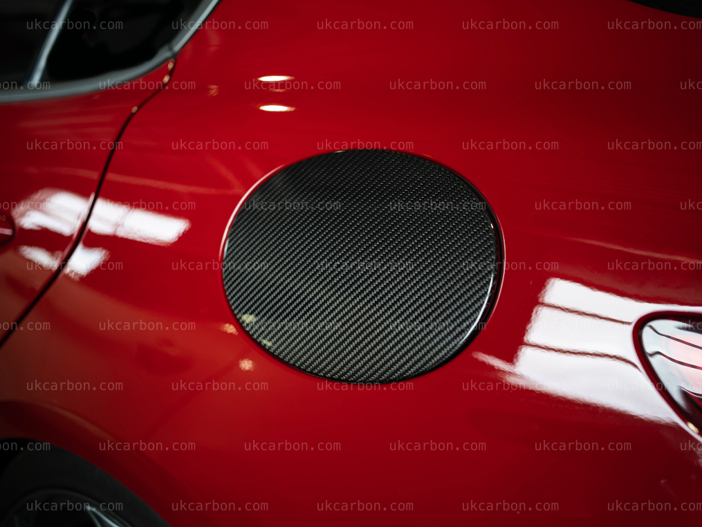 Alfa Romeo Giulia Carbon Fuel Tank Cover Cap Stick On Insert by UKCarbon