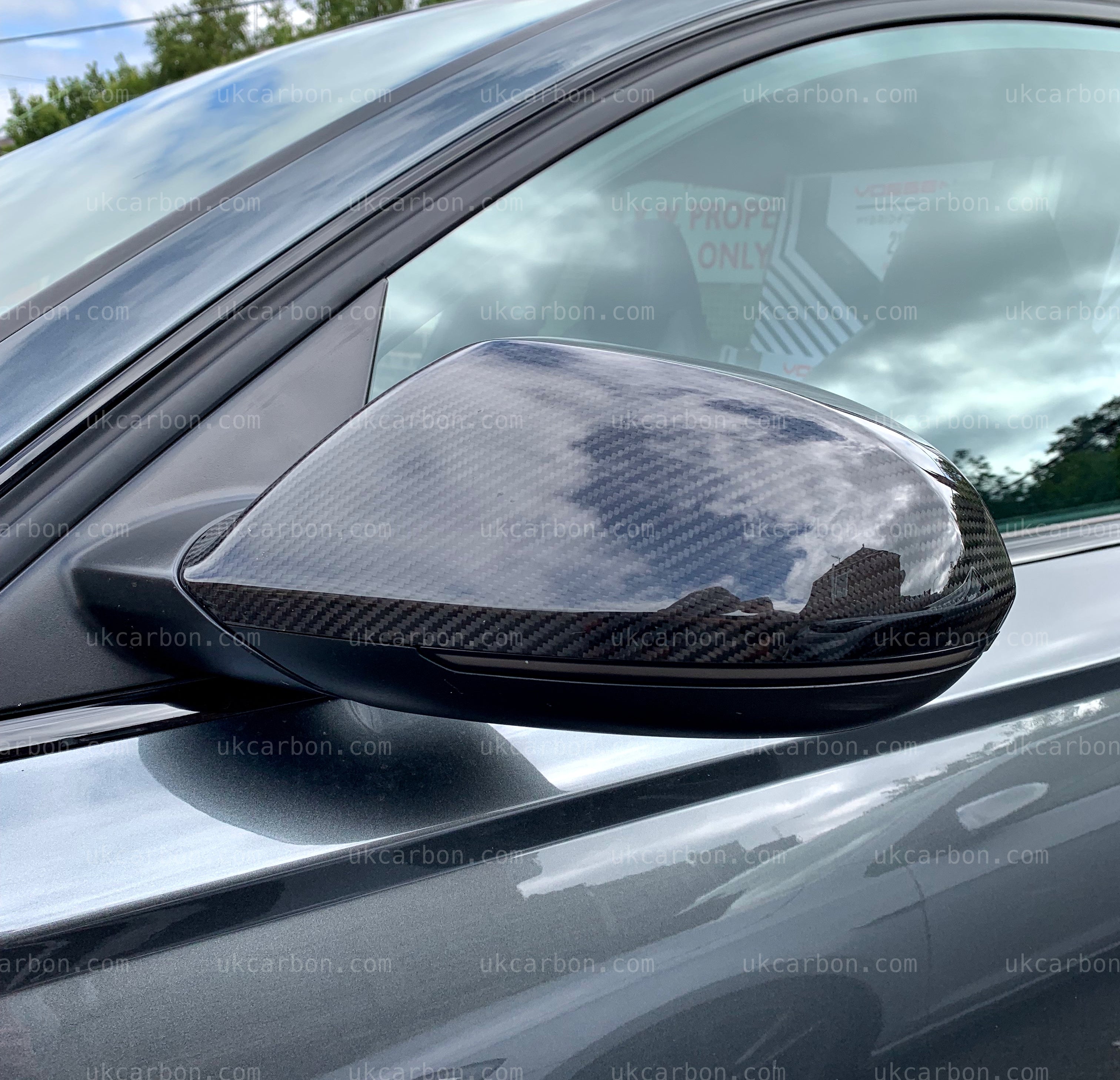 Audi A6 S6 RS6 Carbon Fibre Mirror Cover Replacement by UKCarbon