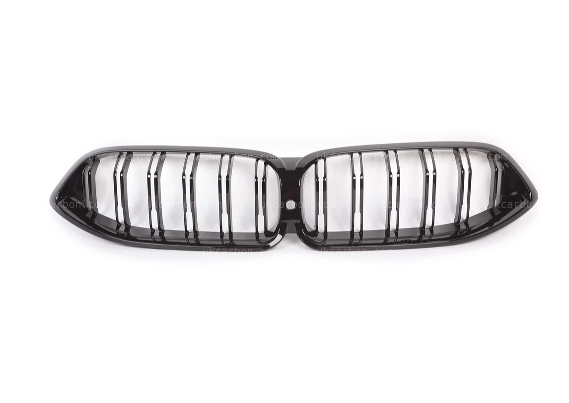 BMW 8 series Gloss Black Front Kidney Twin Slat Grille G14 G15 G16 by UKCarbon