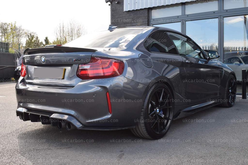 BMW M2 F87 Competition Carbon Fibre Rear Bumper Diffuser Kit by UKCarbon