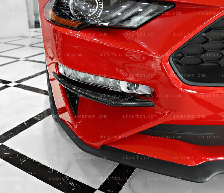 Ford Mustang Carbon Fibre Fog Lamp Cover Trim Cover 2018 2019 by UKCarbon
