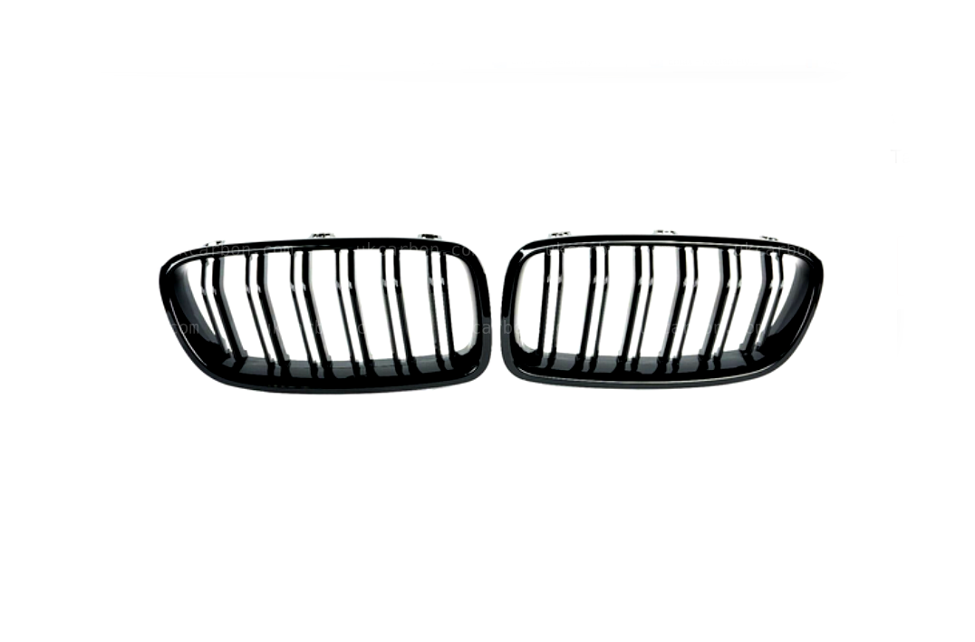 BMW 3 Series Gloss Black Kidney Grille Twin Bar Slat F30 F31 by UKCarbon