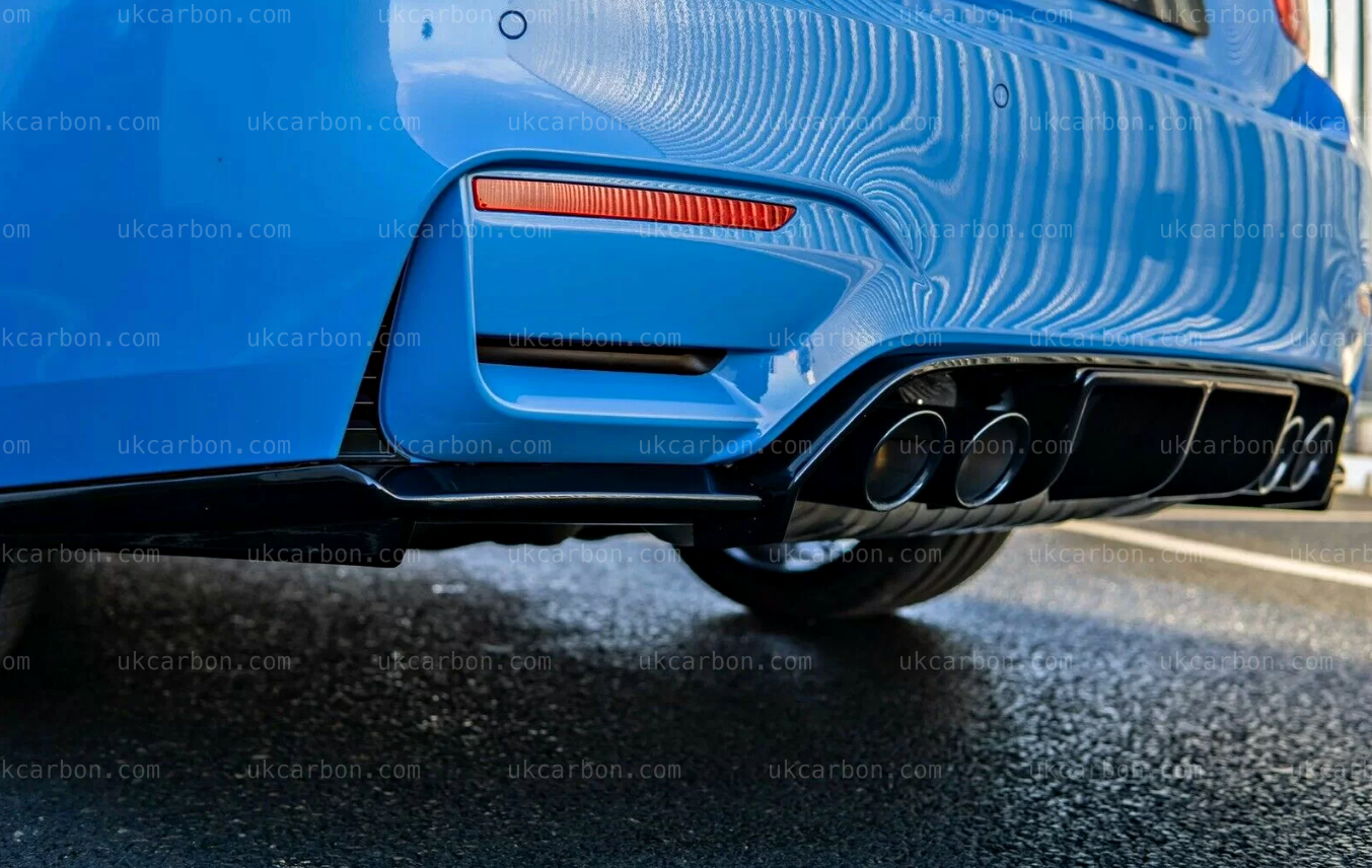 BMW M3 M4 Diffuser Gloss Black M Performance Splitter F80 F82 F83 by UKCarbon