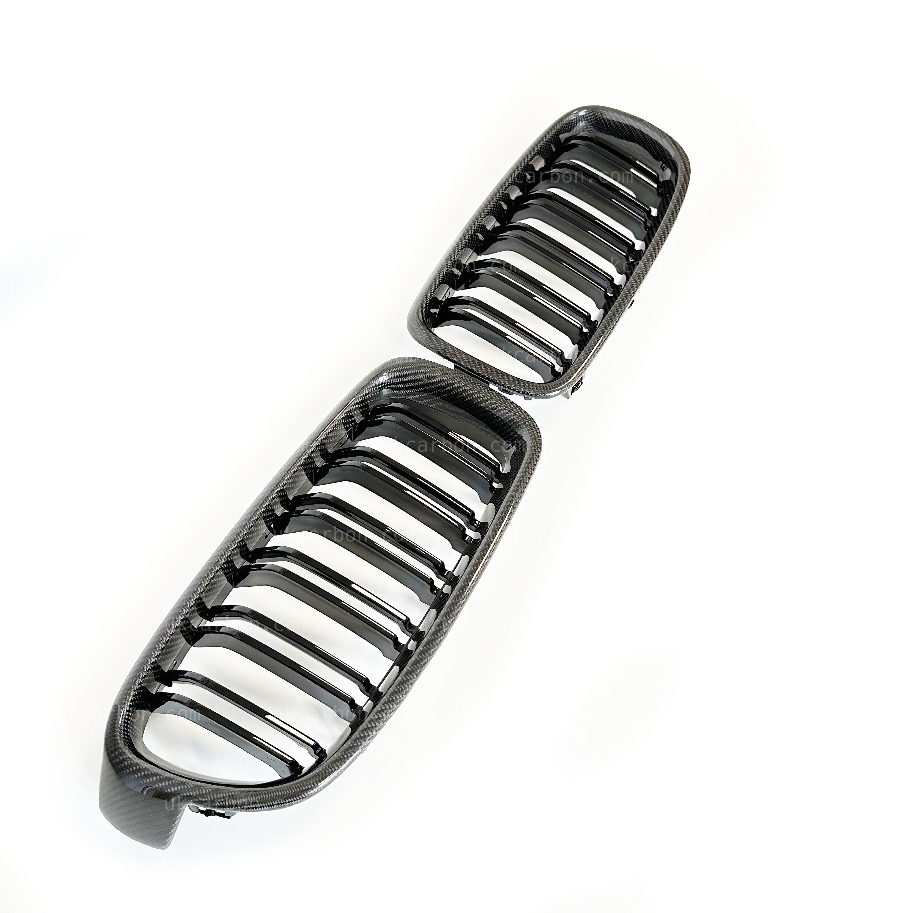 BMW 3 Series Grille Carbon Fibre F30 F31 Gloss Black M Performance by UKCarbon