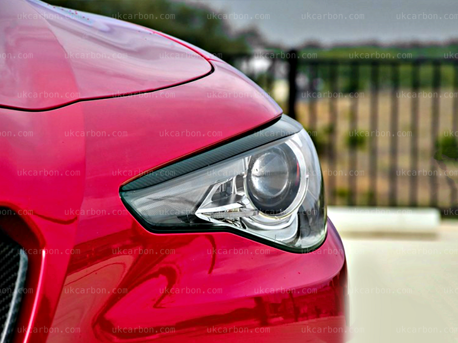 Alfa Romeo Giulia Carbon Fibre Headlight Eyelids Trim by UKCarbon