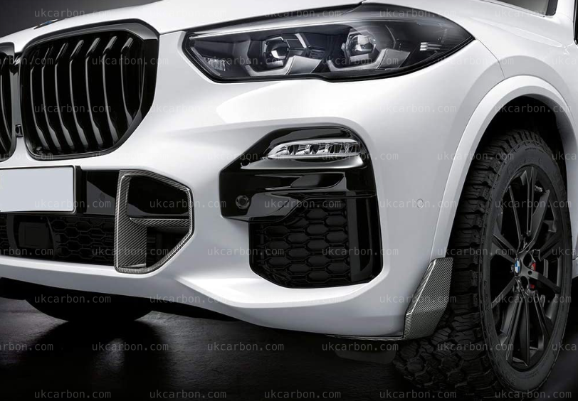 BMW X5 M Sport Carbon Fibre Front Bumper Vent Insert Splitter G05 by UKCarbon