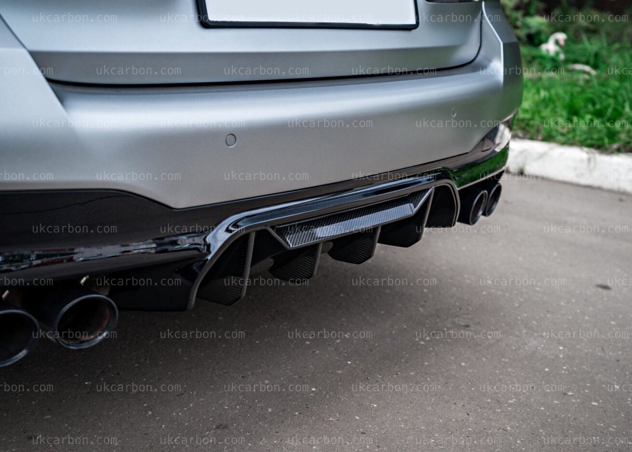 BMW M5 F90 Competition Carbon Fibre Rear OEM M Performance Diffuser by UKCarbon