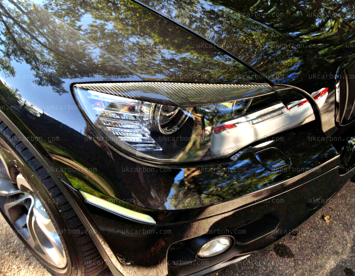 BMW X6 E71 Carbon Fibre Headlight Eyelids Trim M Performance 08-14 by UKCarbon