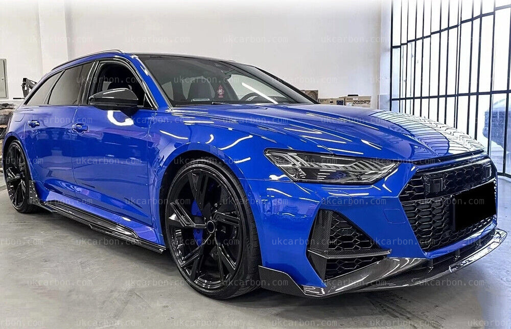Audi RS6 C8 Body Kit Carbon Fibre Splitter Diffuser Side Skirt Spoiler by UKCarbon