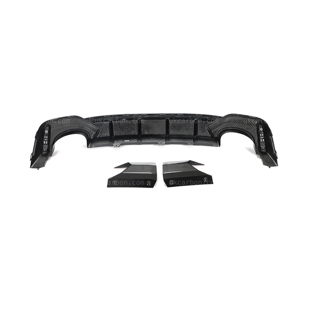 Audi RS6 Diffuser Pre Preg Carbon Fibre C8 2018 + Rear Bumper Kit by UKCarbon