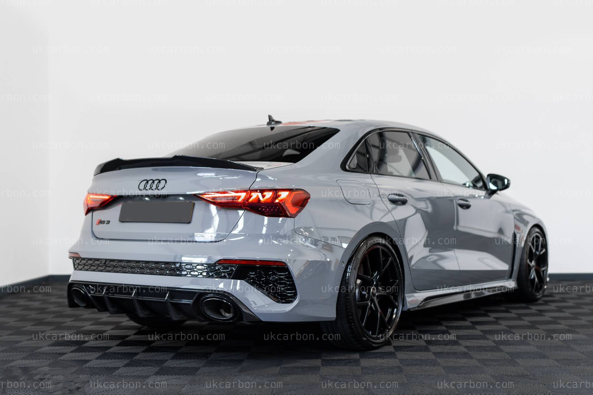 Audi S3 RS3 Spoiler Carbon Fibre Pre-Preg Saloon Rear Boot Lip A3 8Y by UKCarbon