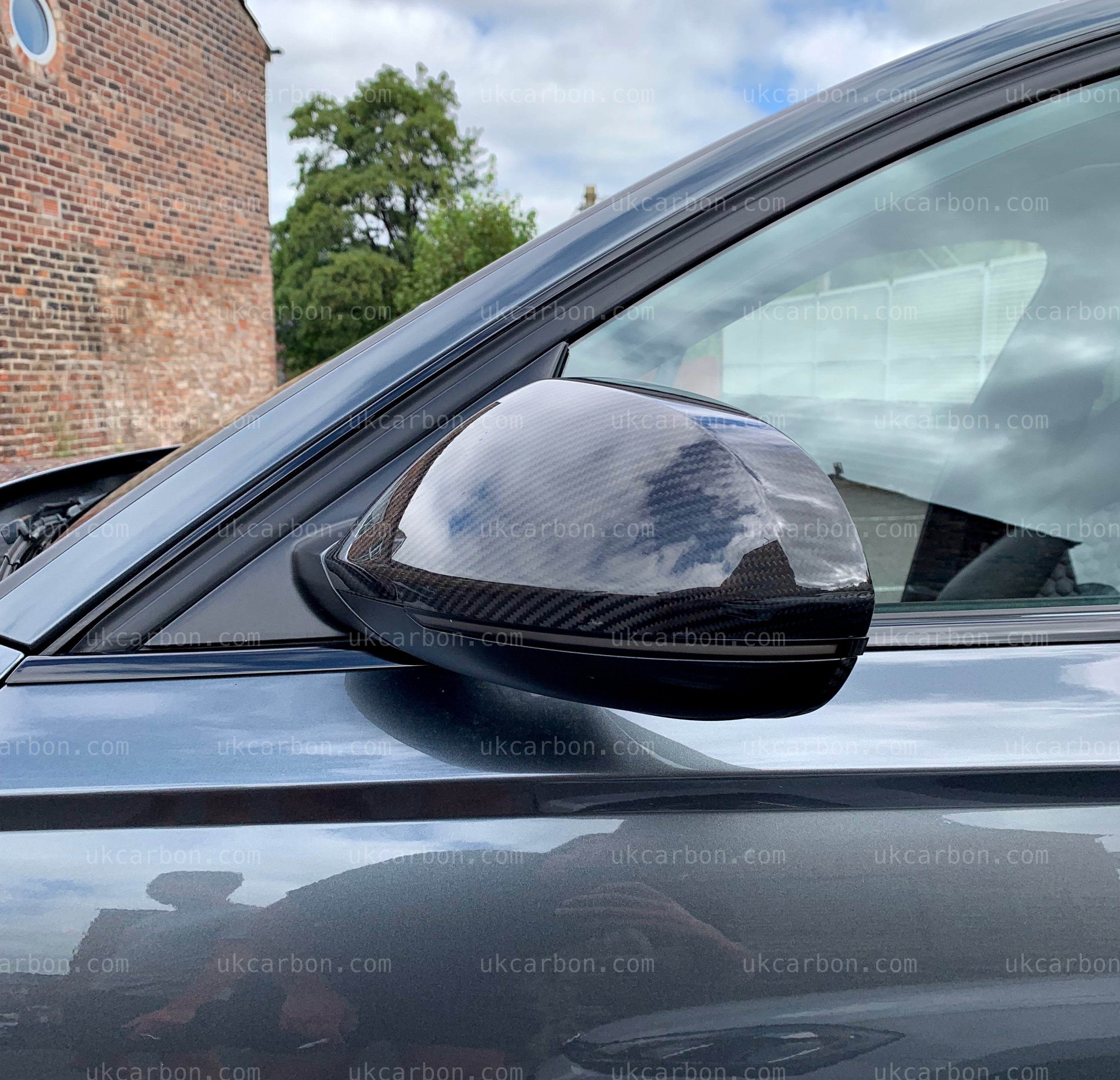 Audi A6 S6 RS6 Carbon Fibre Lane Assist Mirror Cover Replacement by UKCarbon