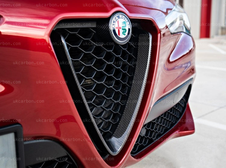 Alfa Romeo Stelvio V Grille Badge Surround Carbon Fibre Kit Trim