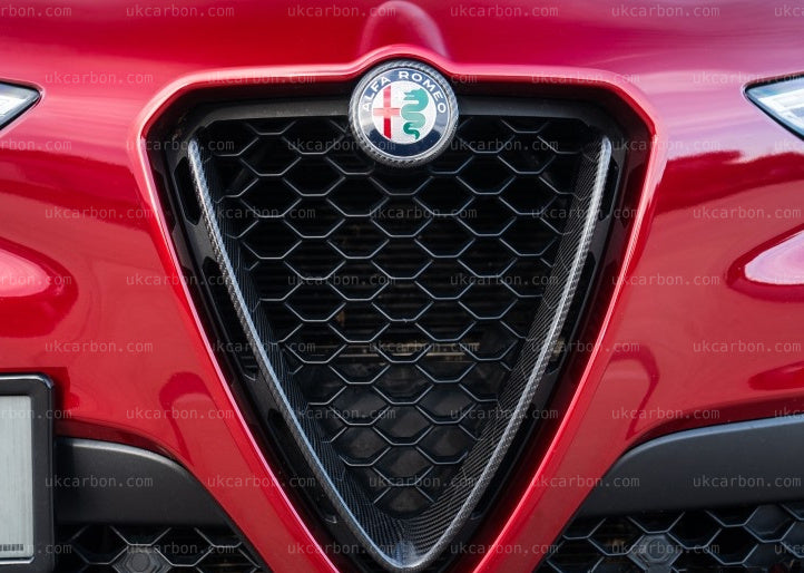 Alfa Romeo Stelvio Badge Surround Carbon Fibre Kit Emblem Trim