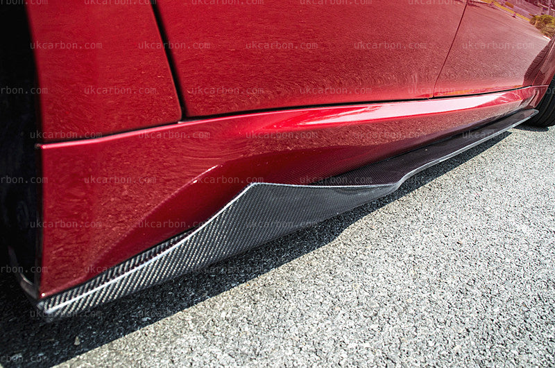 Alfa Romeo Giulia Real Carbon Fibre Side Skirt Kit Fin Style