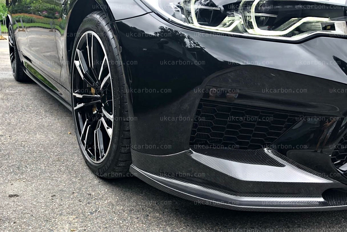 BMW F90 M5 Carbon Fibre Front Bumper Splitter Lip Kit inc xDrive 4.4 by UKCarbon