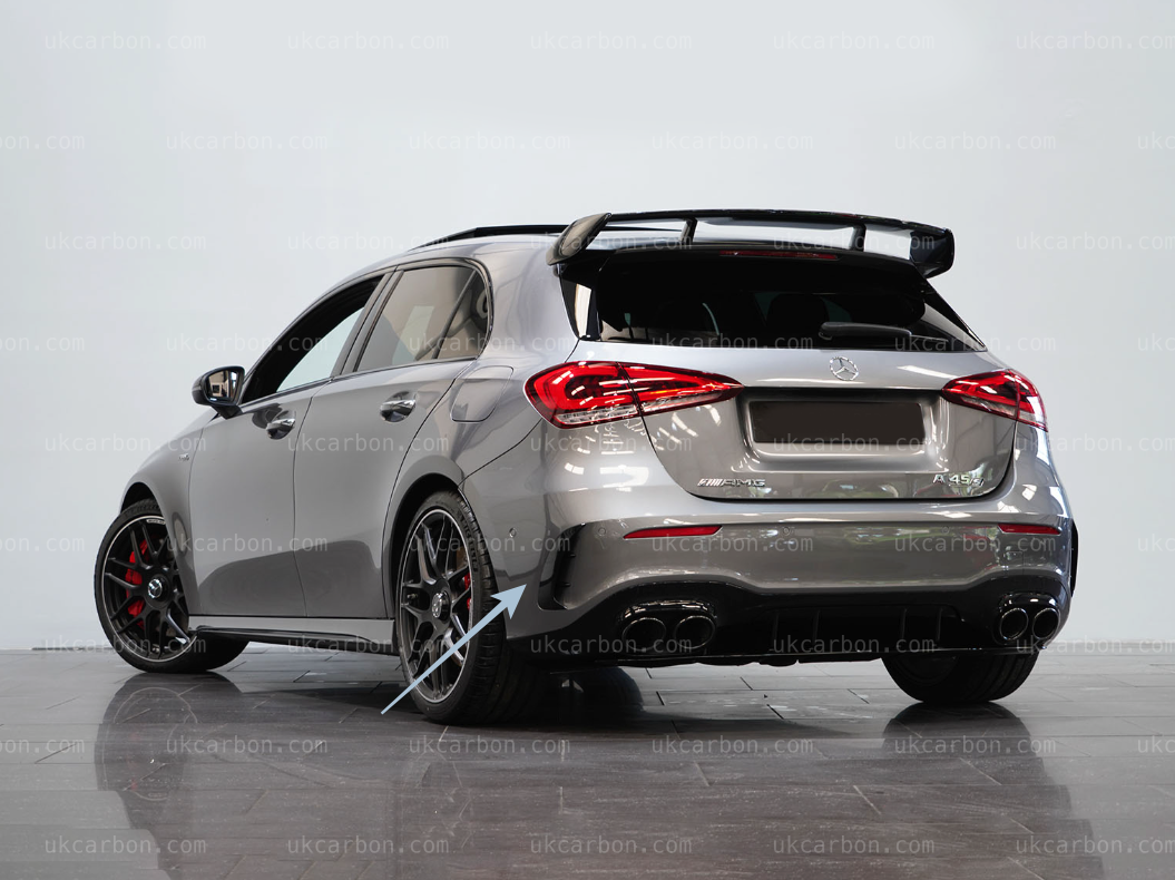 Mercedes Benz A Class A35 Rear Bumper Fender Insert Trim Cover W117 by UKCarbon