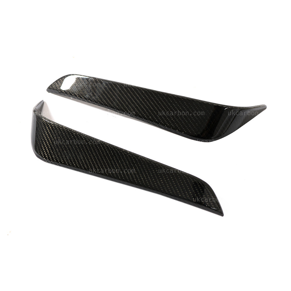 Tesla Model X Carbon Rear Bumper Vents Fins Fibre 75D 90D P90D 100D by UKCarbon
