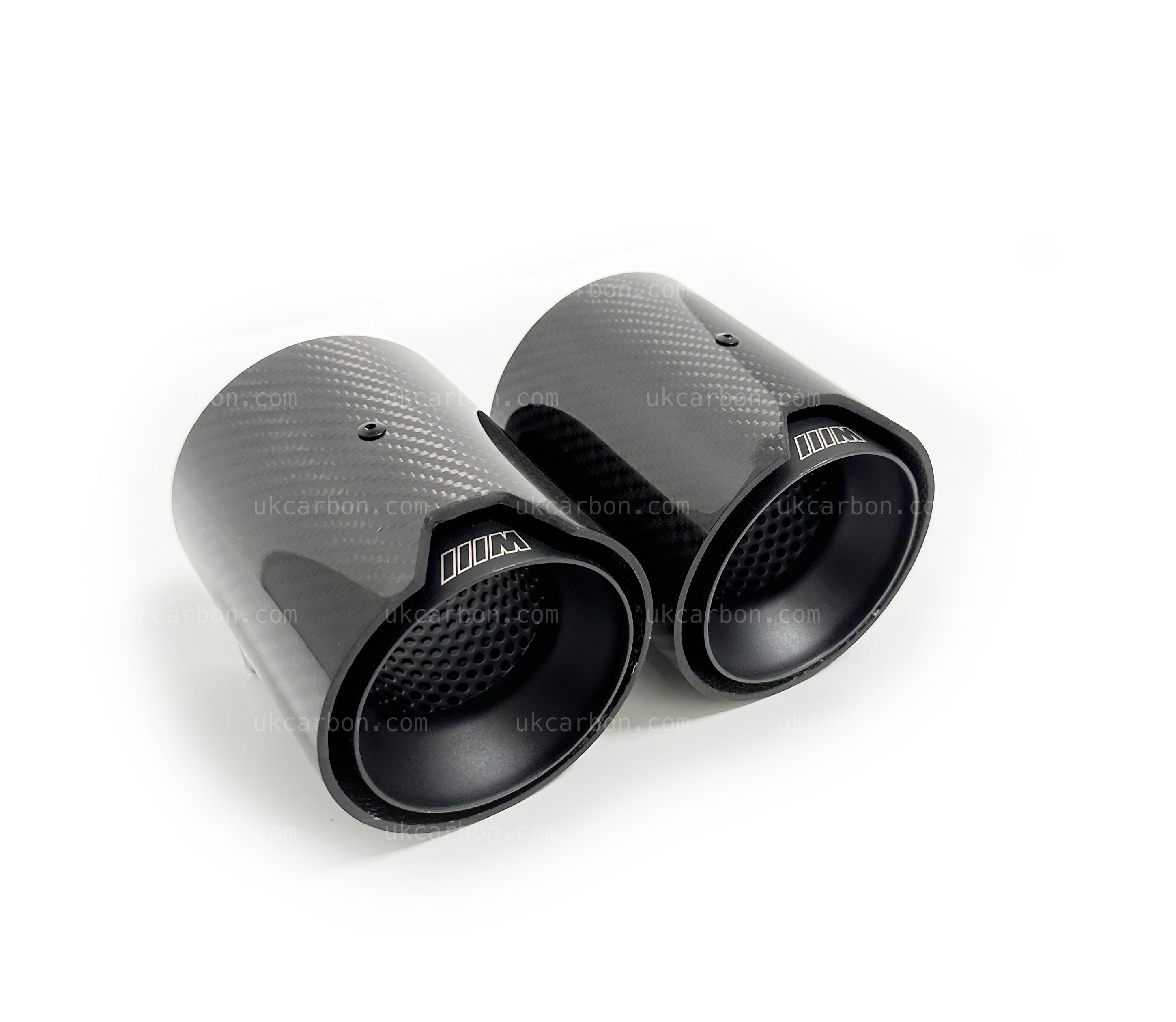 BMW M135i xDrive F40 Carbon Exhaust Tips M Performance Black by UKCarbon