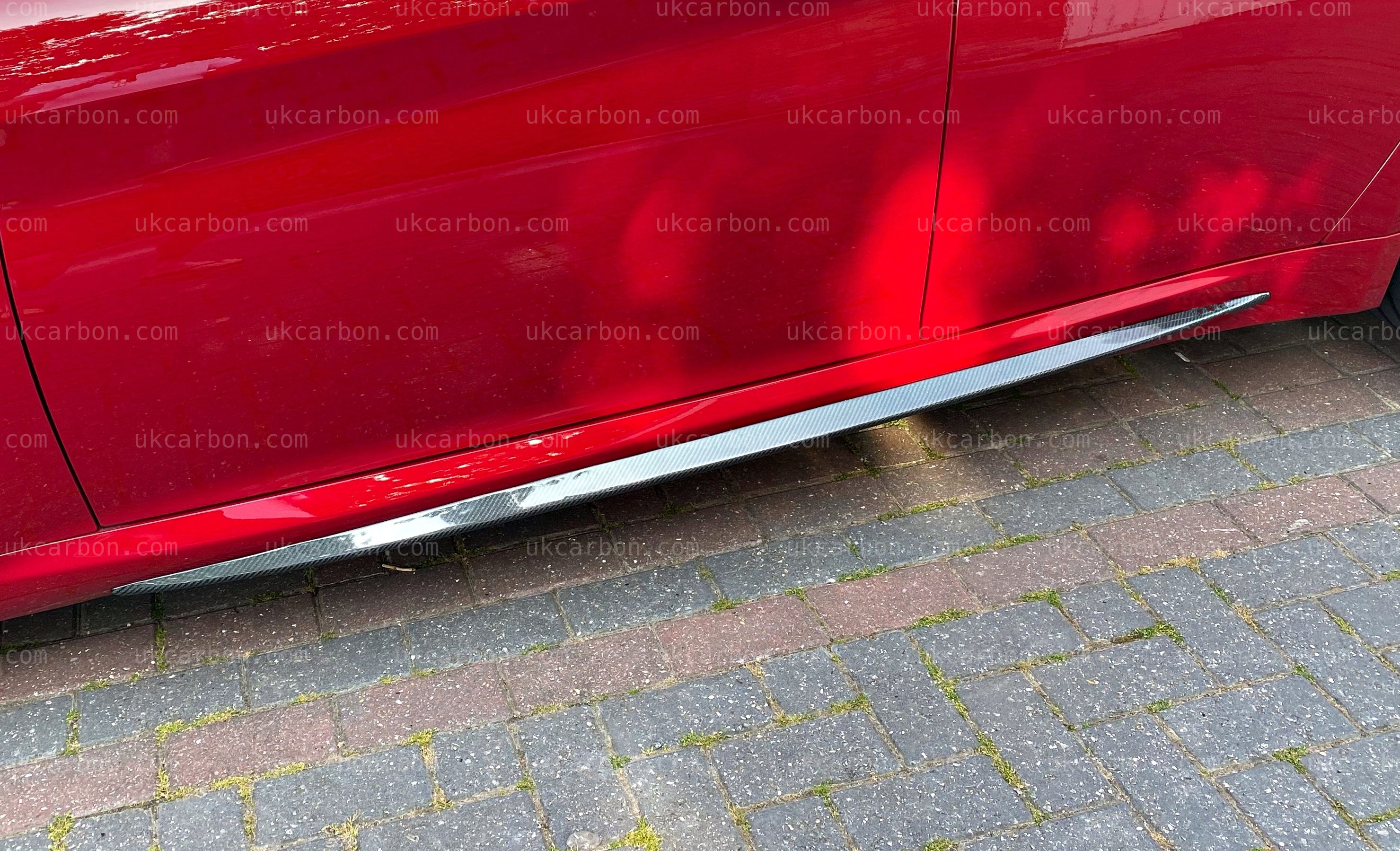Alfa Romeo Giulia Carbon Fibre Side Skirt Trim by UKCarbon