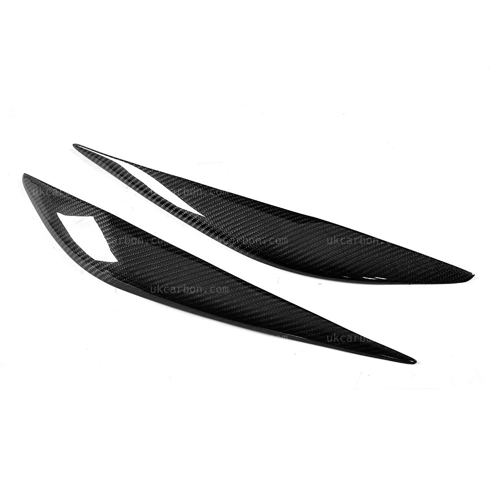 BMW 3 Series Real Carbon Fibre Headlight Eyelids Trim F30 M Sport by UKCarbon
