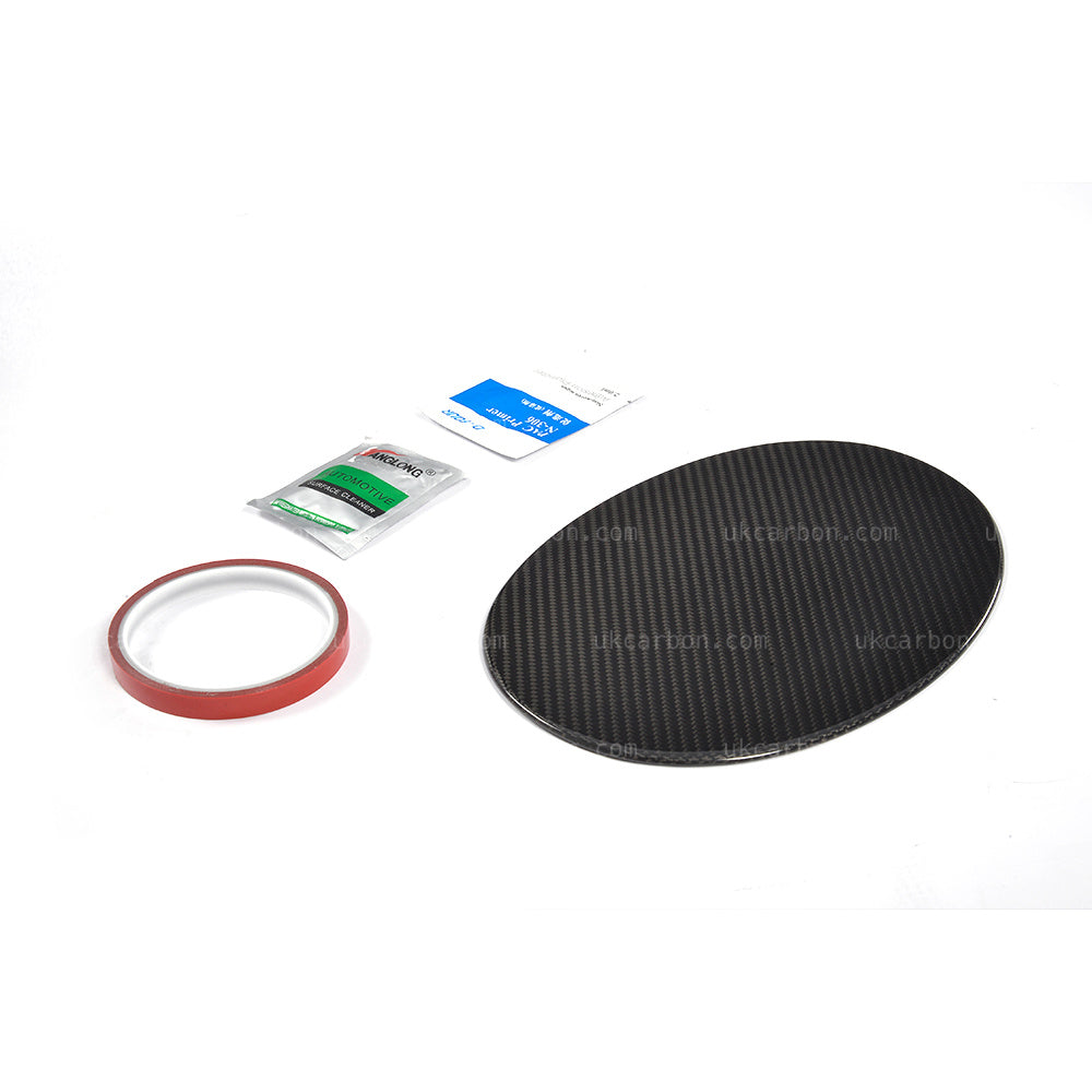 Alfa Romeo Giulia Carbon Fuel Tank Cover Cap Stick On Insert by UKCarbon