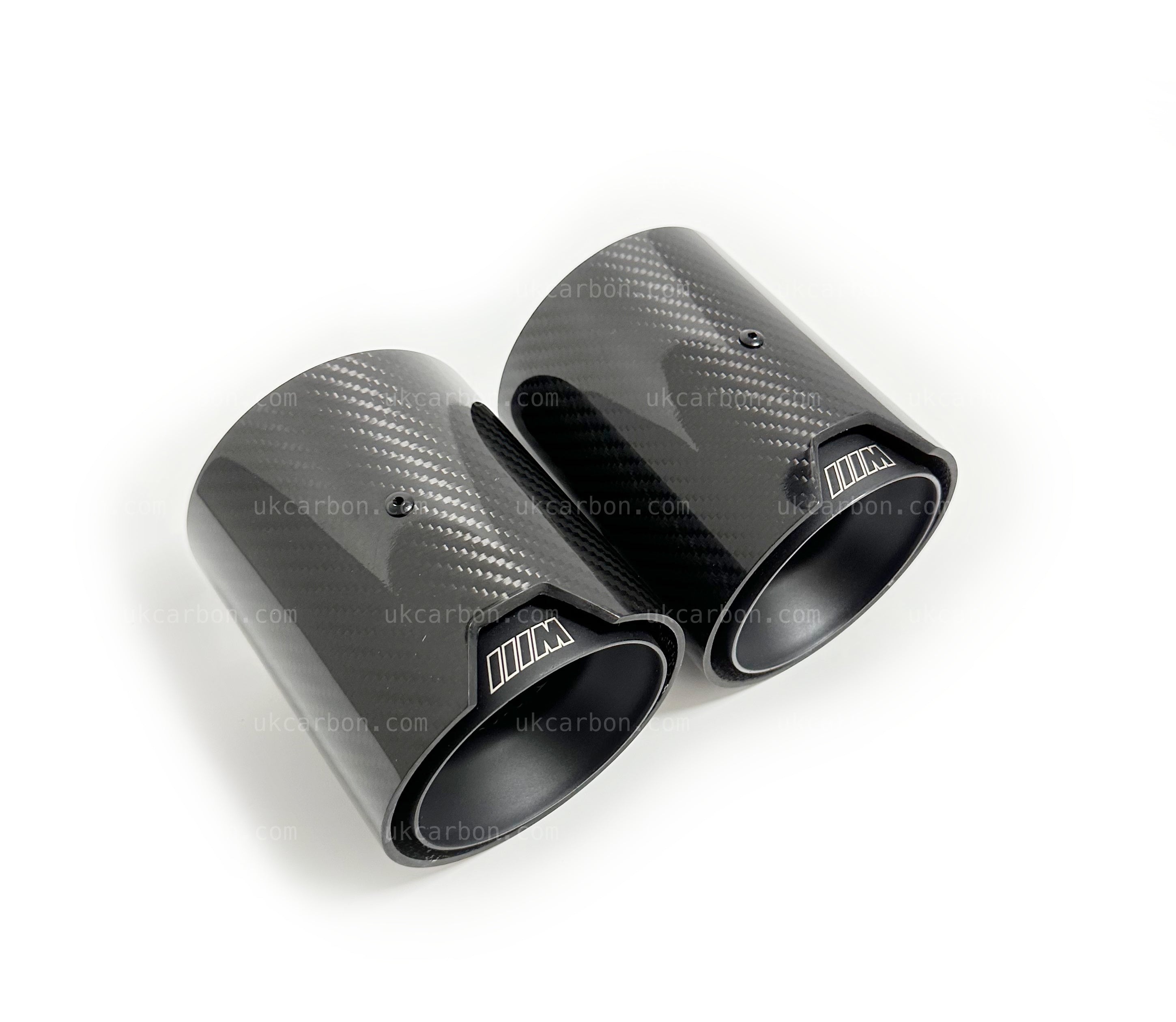 BMW M135i xDrive F40 Carbon Exhaust Tips M Performance Black by UKCarbon