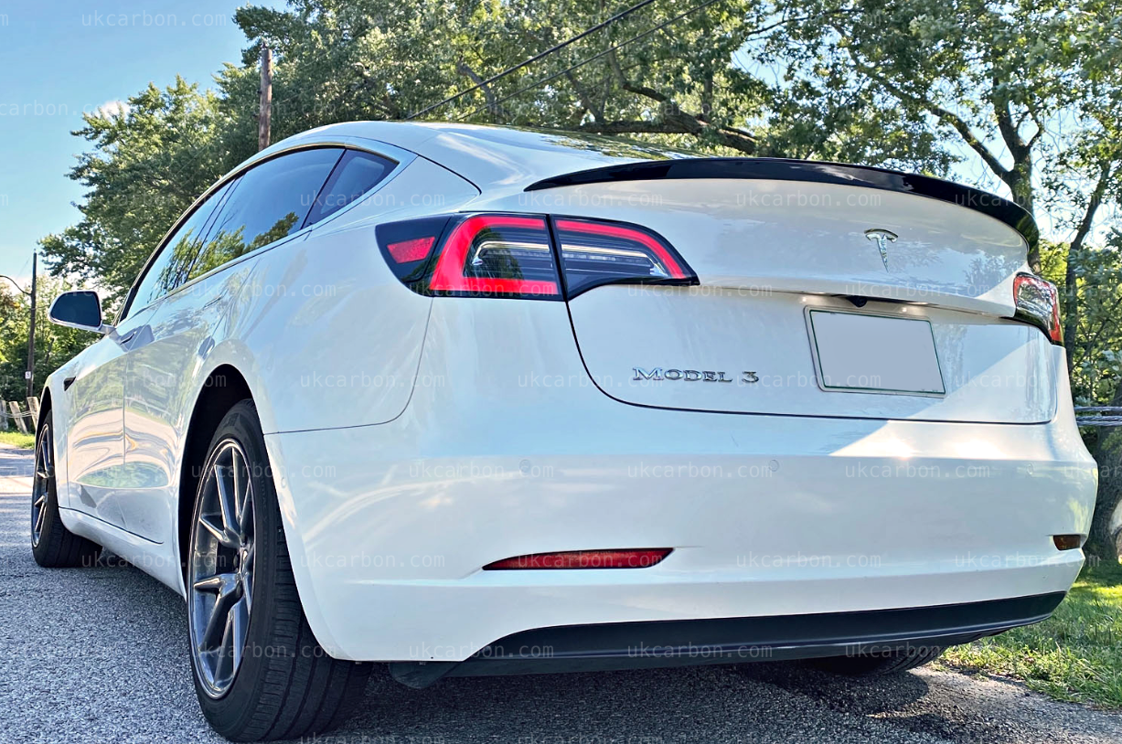 Tesla Model 3 Spoiler Carbon Fibre Boot Spoiler Lip OEM Style 18-21 by UKCarbon