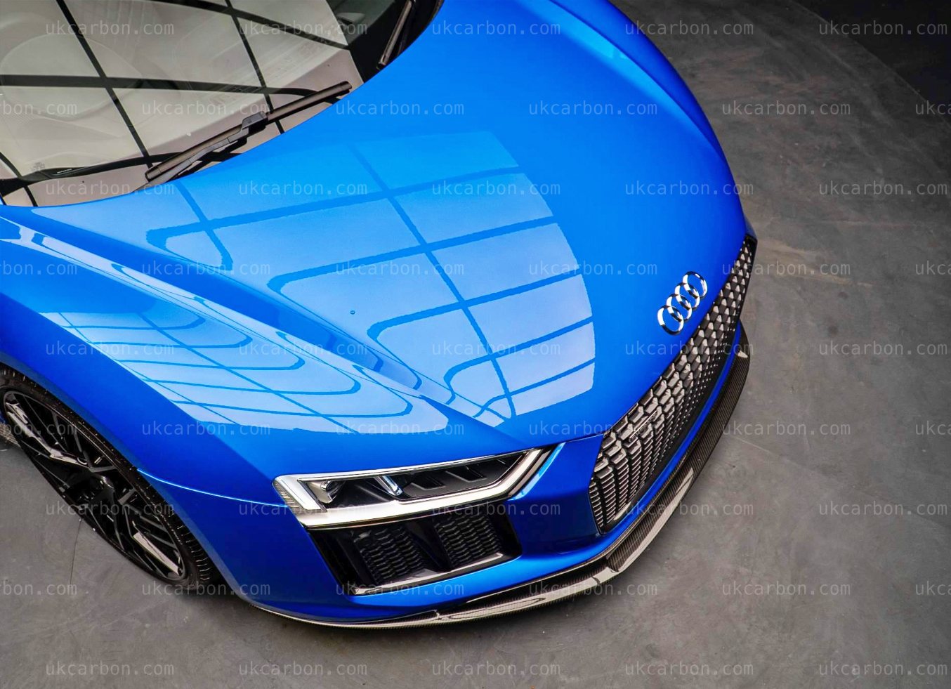 Audi R8 V8 V10 Plus Carbon Fibre Front Splitter Vorsteiner Style by UKCarbon